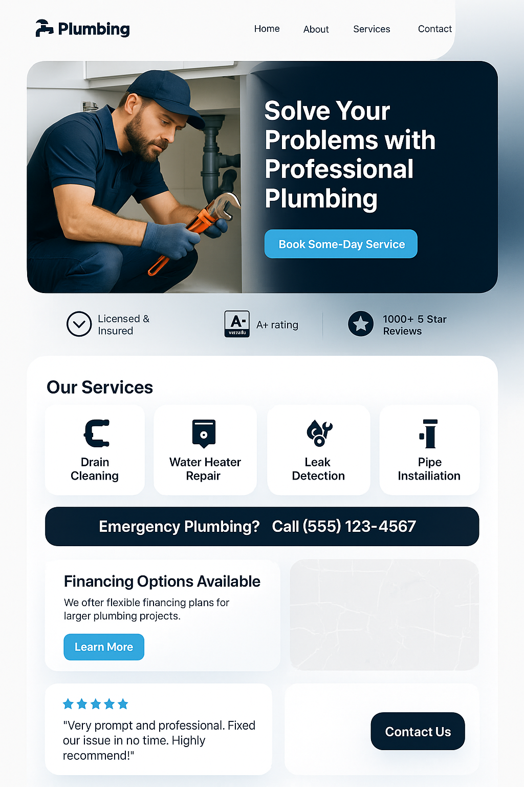 Professional Plumbing Website Demo